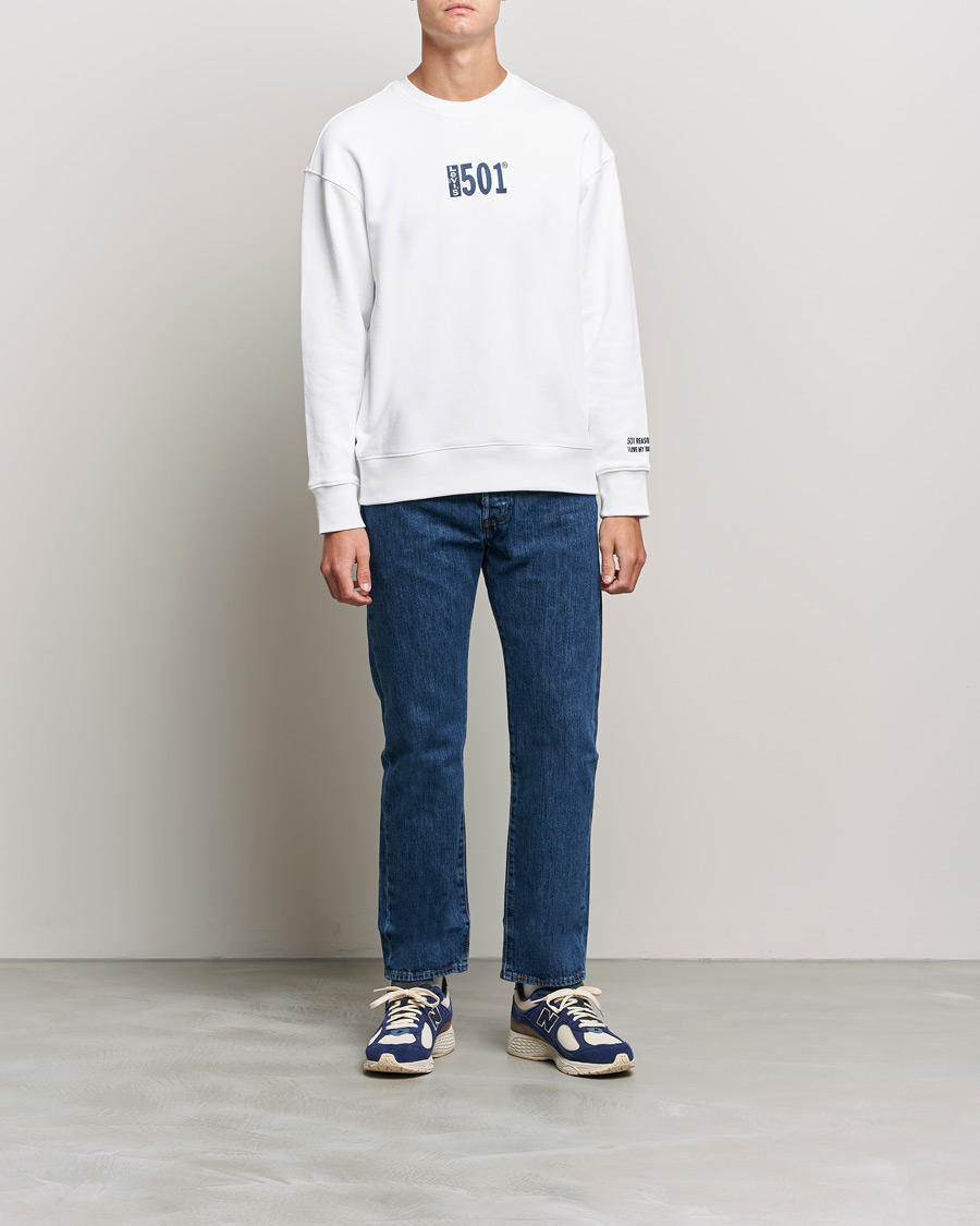 Mies | American Heritage | Levi's | Relaxed Graphic 501 Crew Neck Crew White
