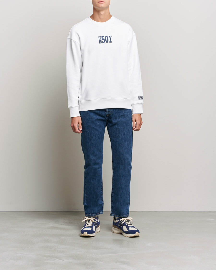 Mies | Puserot | Levi's | Relaxed Graphic 501 Crew Neck Crew White