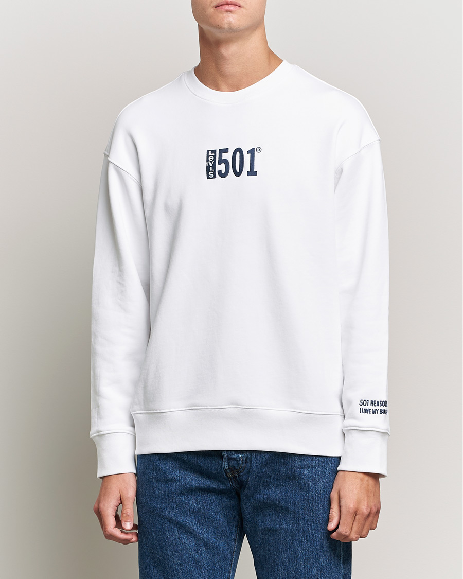 Mies | Puserot | Levi's | Relaxed Graphic 501 Crew Neck Crew White