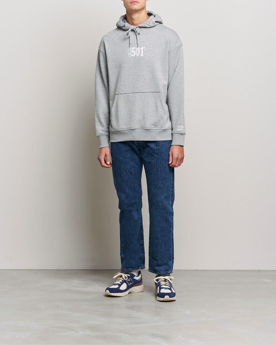 Mies | American Heritage | Levi's | Relaxed Graphic 501 Hoodie Grey