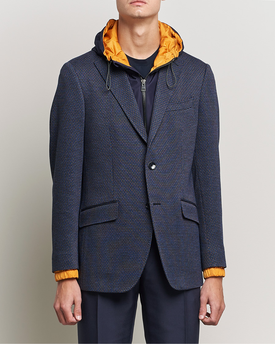 Mies | Pikkutakit | Etro | Hooded Jersey Blazer Navy