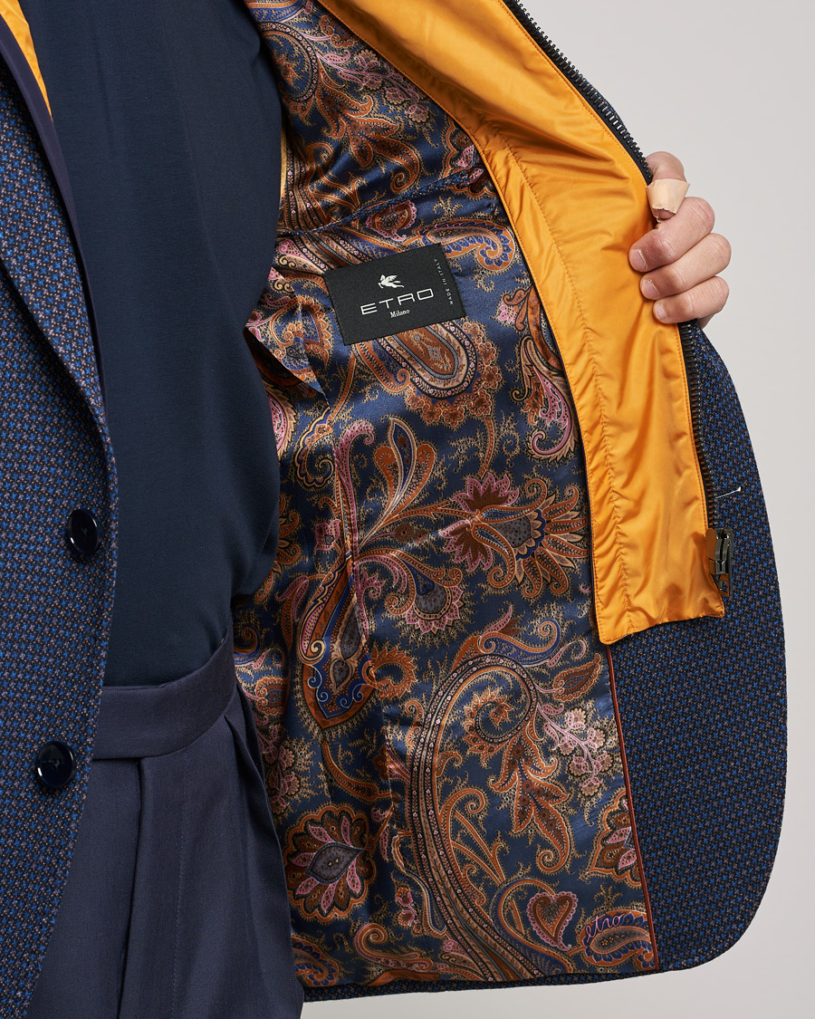 Mies | Pikkutakit | Etro | Hooded Jersey Blazer Navy