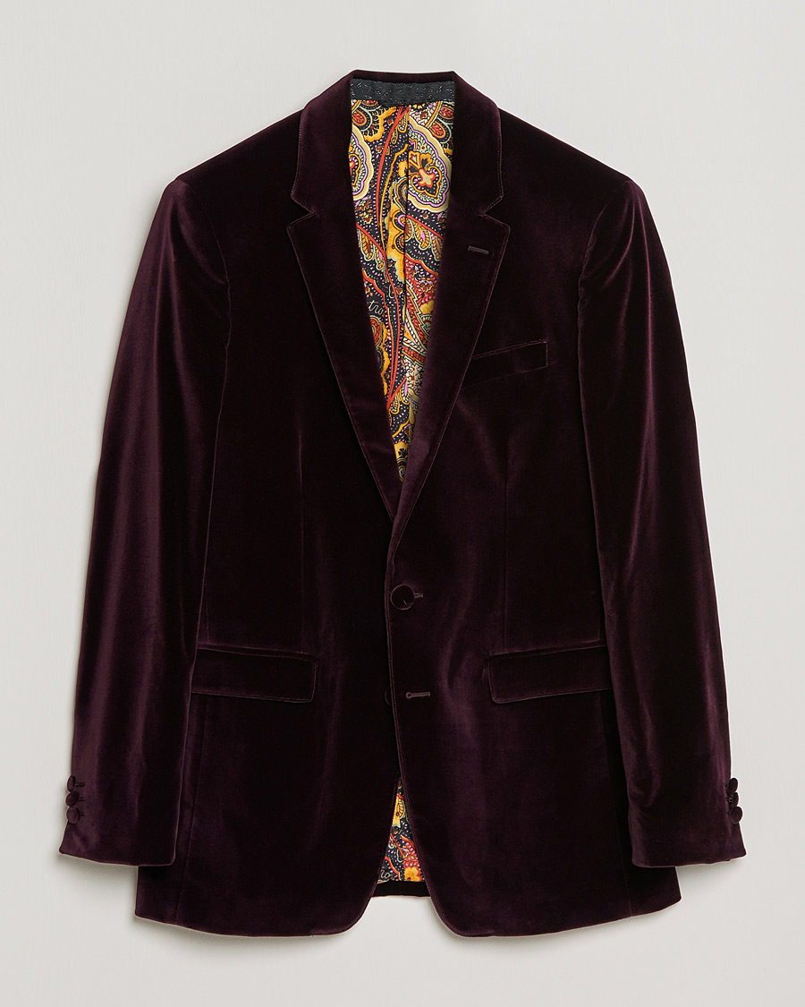 Mies | Pikkutakit | Etro | Velvet Blazer Burgundy