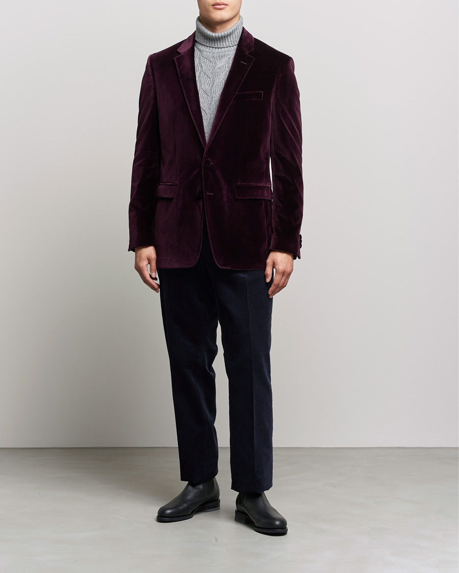 Mies | Pikkutakit | Etro | Velvet Blazer Burgundy