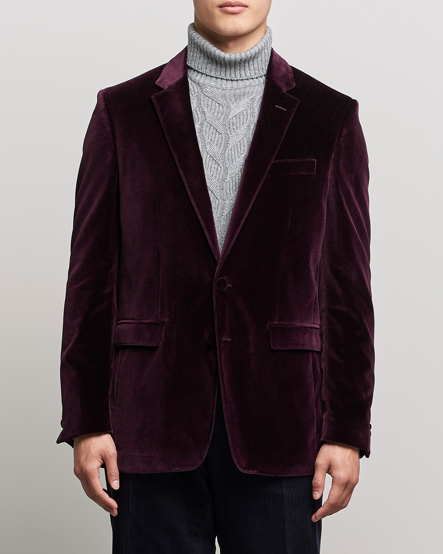 Mies | Pikkutakit | Etro | Velvet Blazer Burgundy