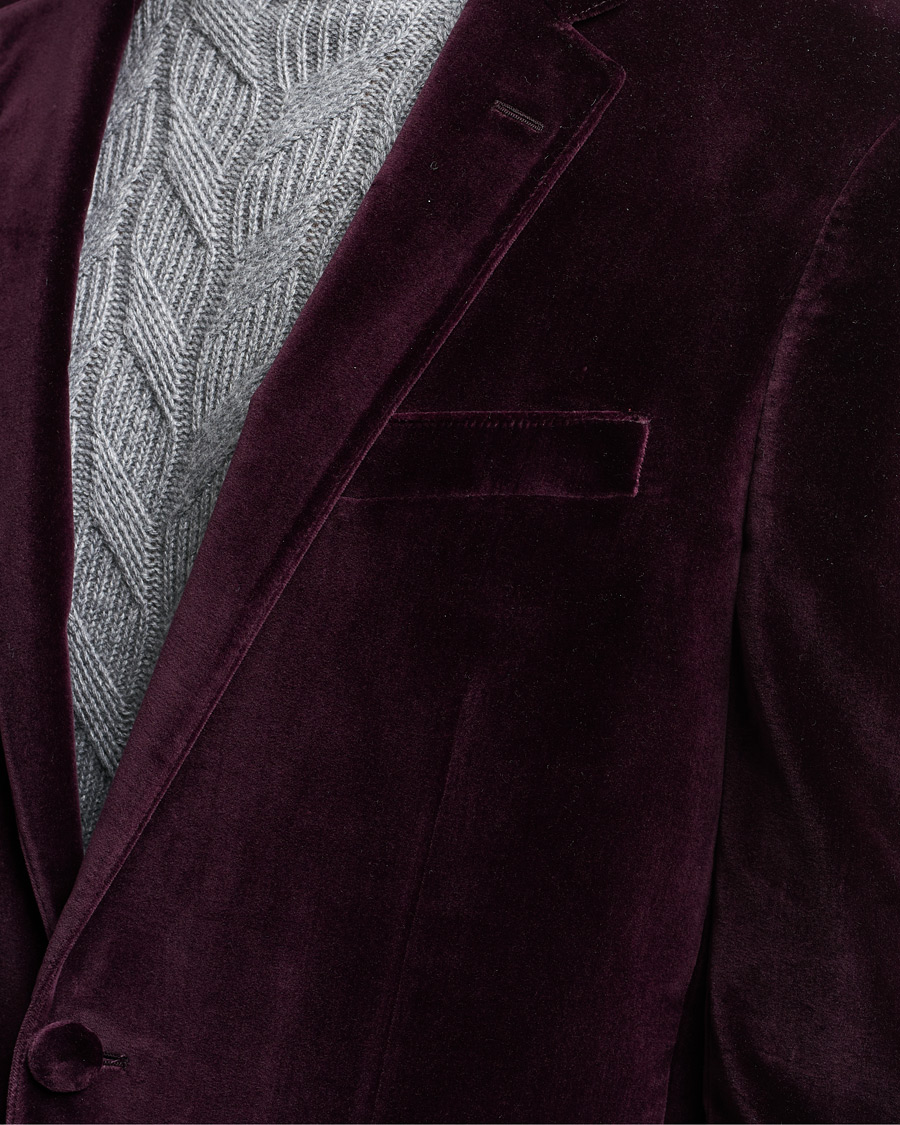 Mies | Pikkutakit | Etro | Velvet Blazer Burgundy