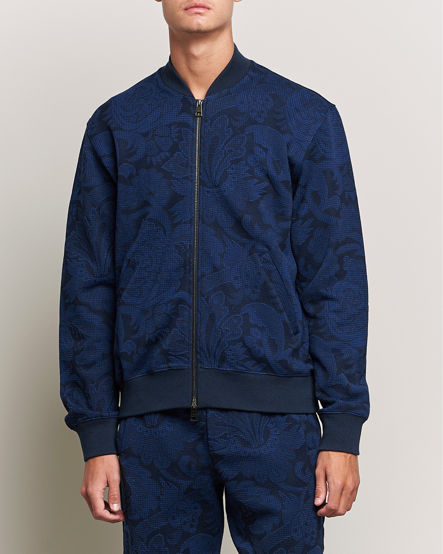 Mies | Puserot | Etro | Printed Bomber Sweat Navy