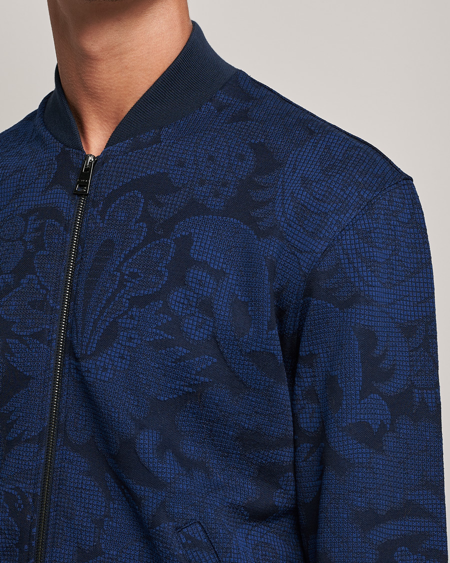 Mies | Puserot | Etro | Printed Bomber Sweat Navy