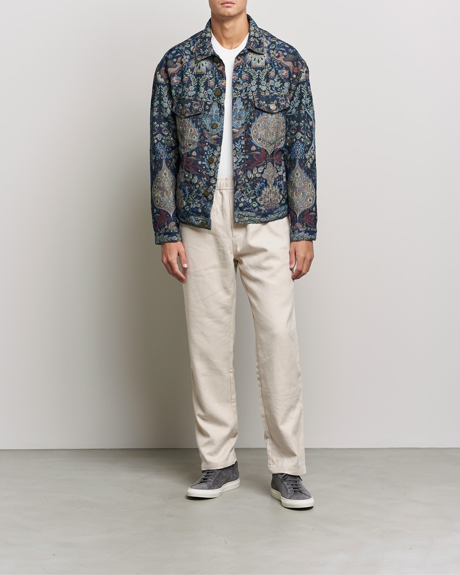 Mies | Takit | Etro | Embroidered Denim Jacket Dark Blue