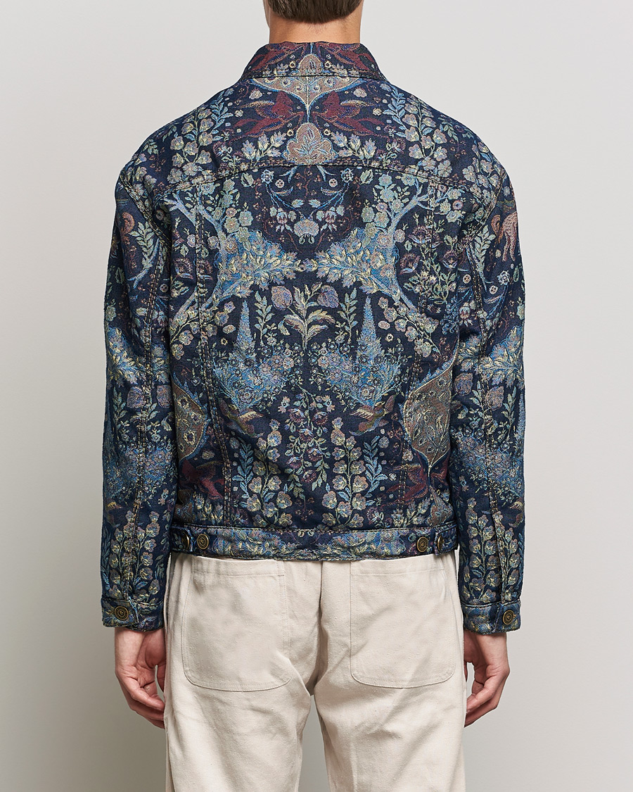 Mies | Takit | Etro | Embroidered Denim Jacket Dark Blue