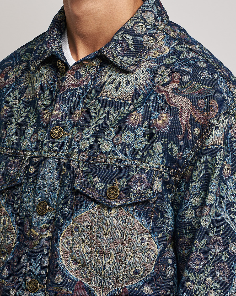 Mies | Takit | Etro | Embroidered Denim Jacket Dark Blue