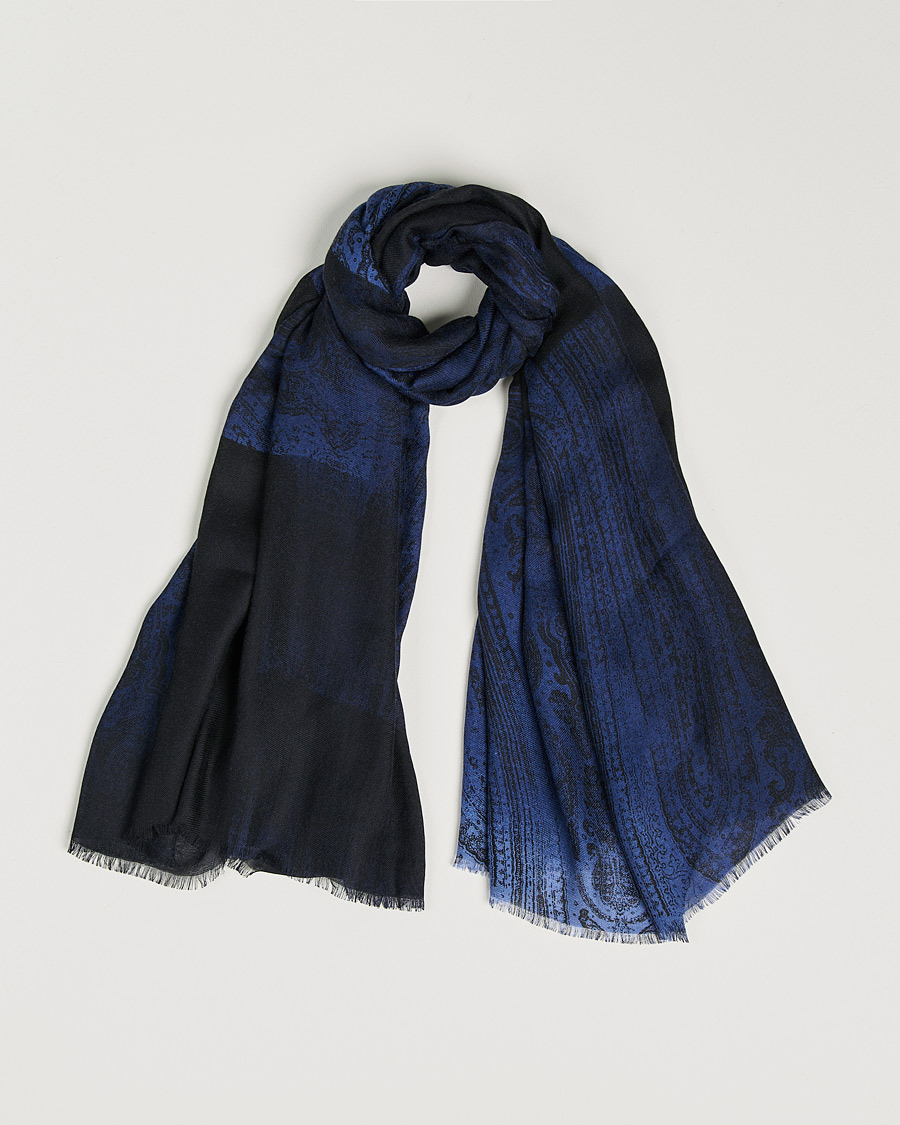 Mies | Etro Printed Cashmere Scarf Navy | Etro | Printed Cashmere Scarf Navy