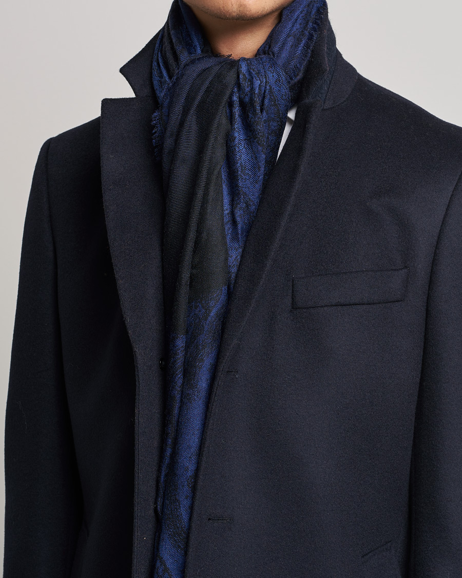 Mies | Etro Printed Cashmere Scarf Navy | Etro | Printed Cashmere Scarf Navy