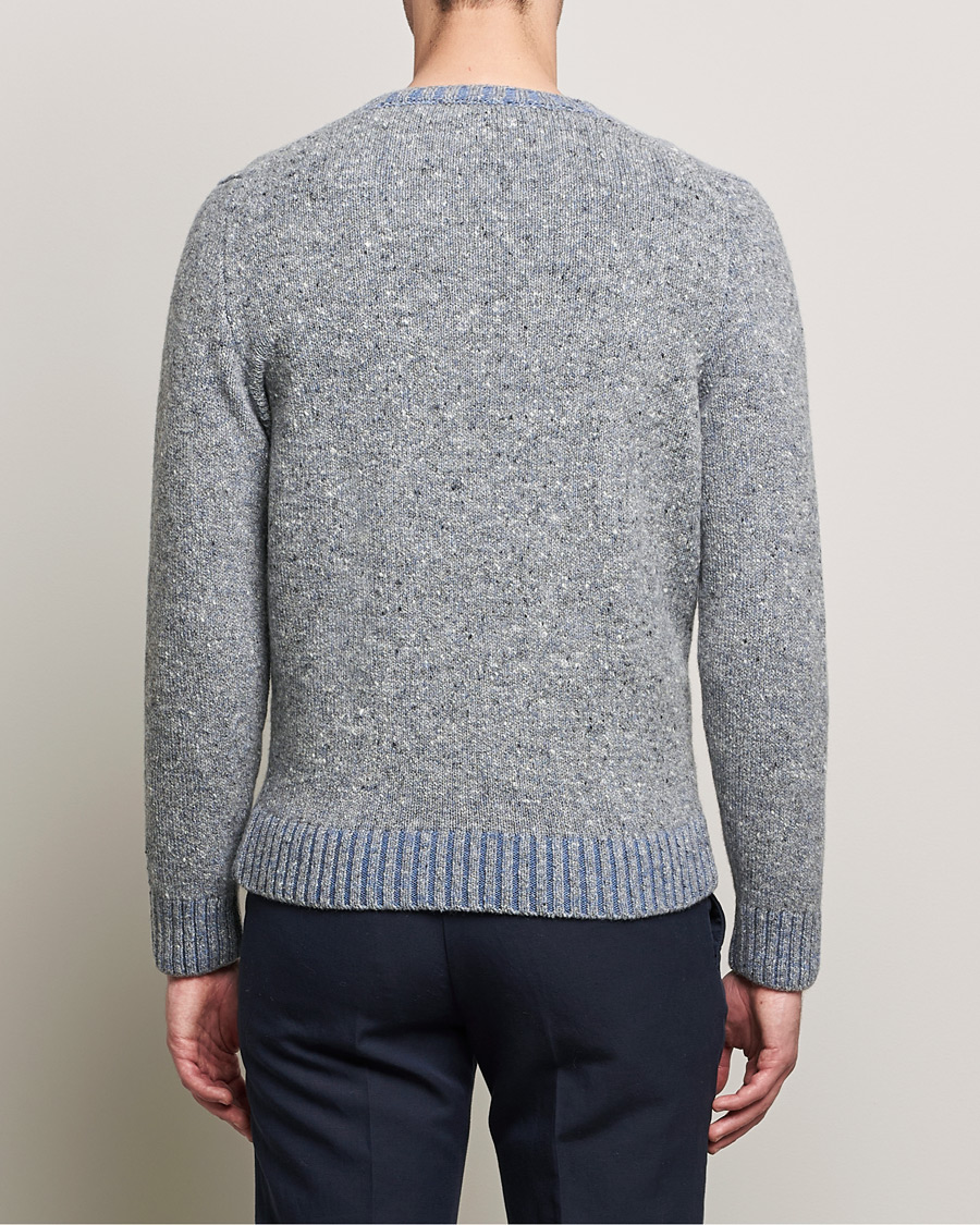 Mies | Puserot | Inis Meáin | Wool/Cashmere Crew Neck Grey/Blue
