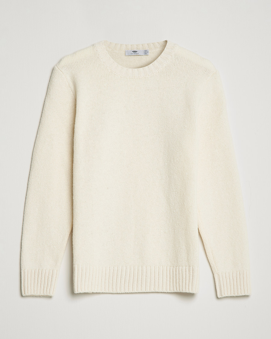 Mies | Puserot | Inis Meáin | Wool/Cashmere Crew Neck White
