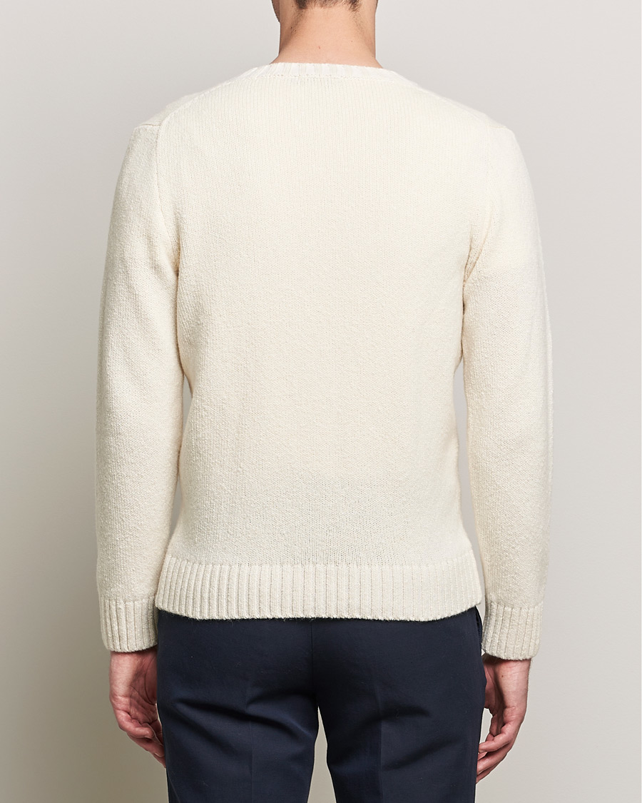 Mies | Puserot | Inis Meáin | Wool/Cashmere Crew Neck White