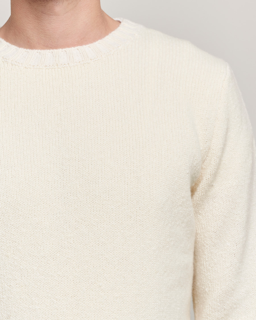 Mies | Puserot | Inis Meáin | Wool/Cashmere Crew Neck White