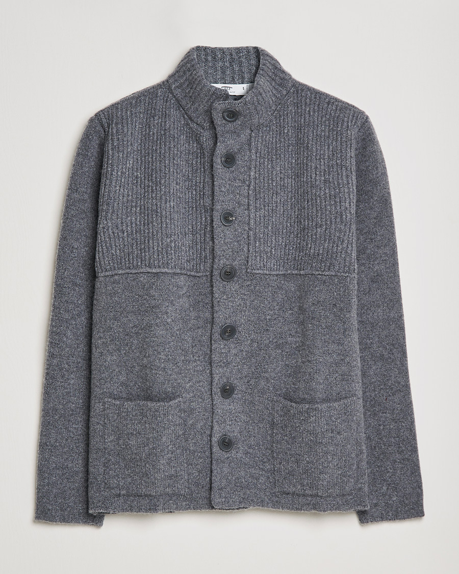 Mies | Puserot | Inis Meáin | Heavy Wool Cardigan Grey