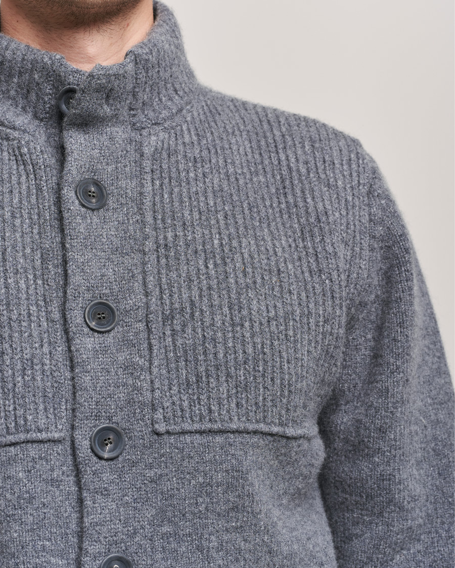 Mies | Puserot | Inis Meáin | Heavy Wool Cardigan Grey