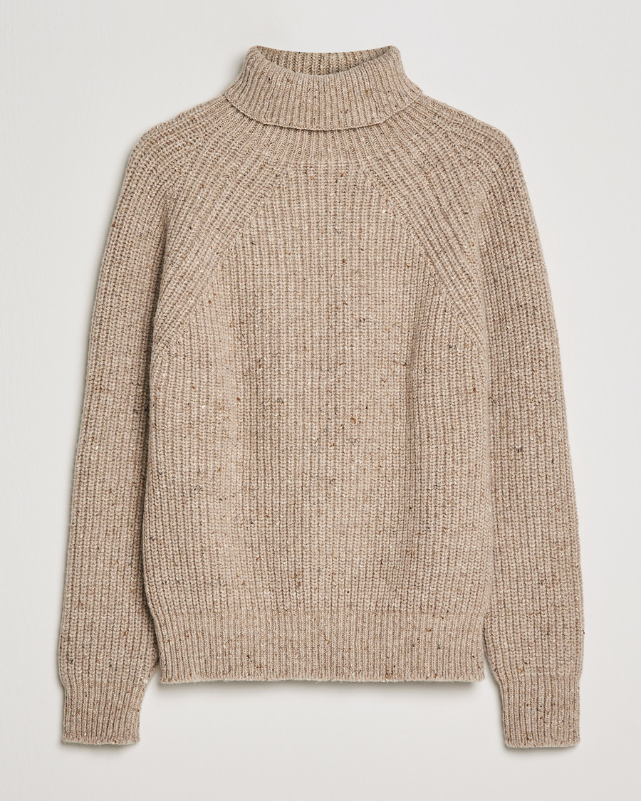 Mies | Puserot | Inis Meáin | Wool/Cashmere Boatbuilder Turtleneck Beige