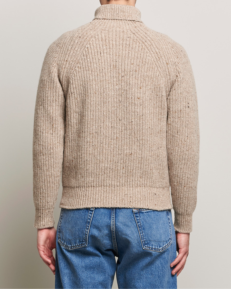 Mies | Puserot | Inis Meáin | Wool/Cashmere Boatbuilder Turtleneck Beige