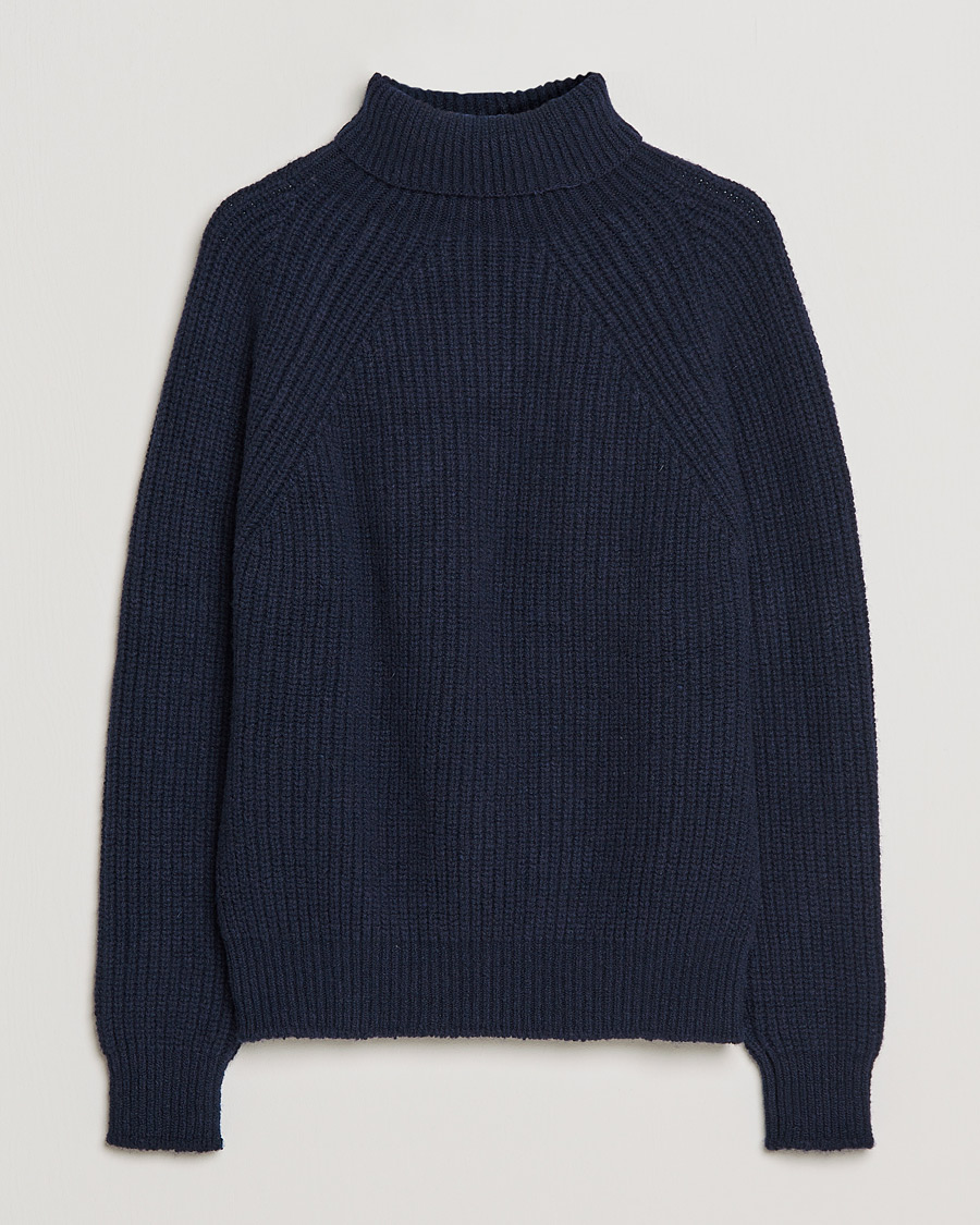 Mies | Puserot | Inis Meáin | Wool/Cashmere Boatbuilder Turtleneck Navy