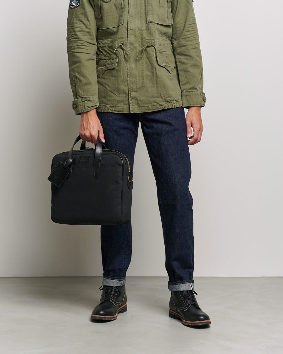 Herr | Väskor | Polo Ralph Lauren | Canvas/Leather Computer Bag Black