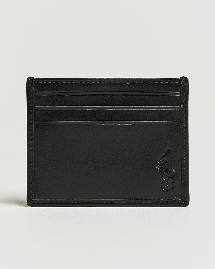 Mies | Lompakot | Polo Ralph Lauren | Logo Leather Card Holder Black