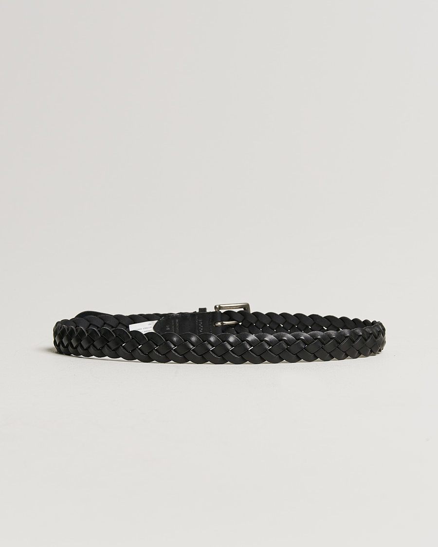 Mies | Preppy Authentic | Polo Ralph Lauren | Braided Leather Belt Black