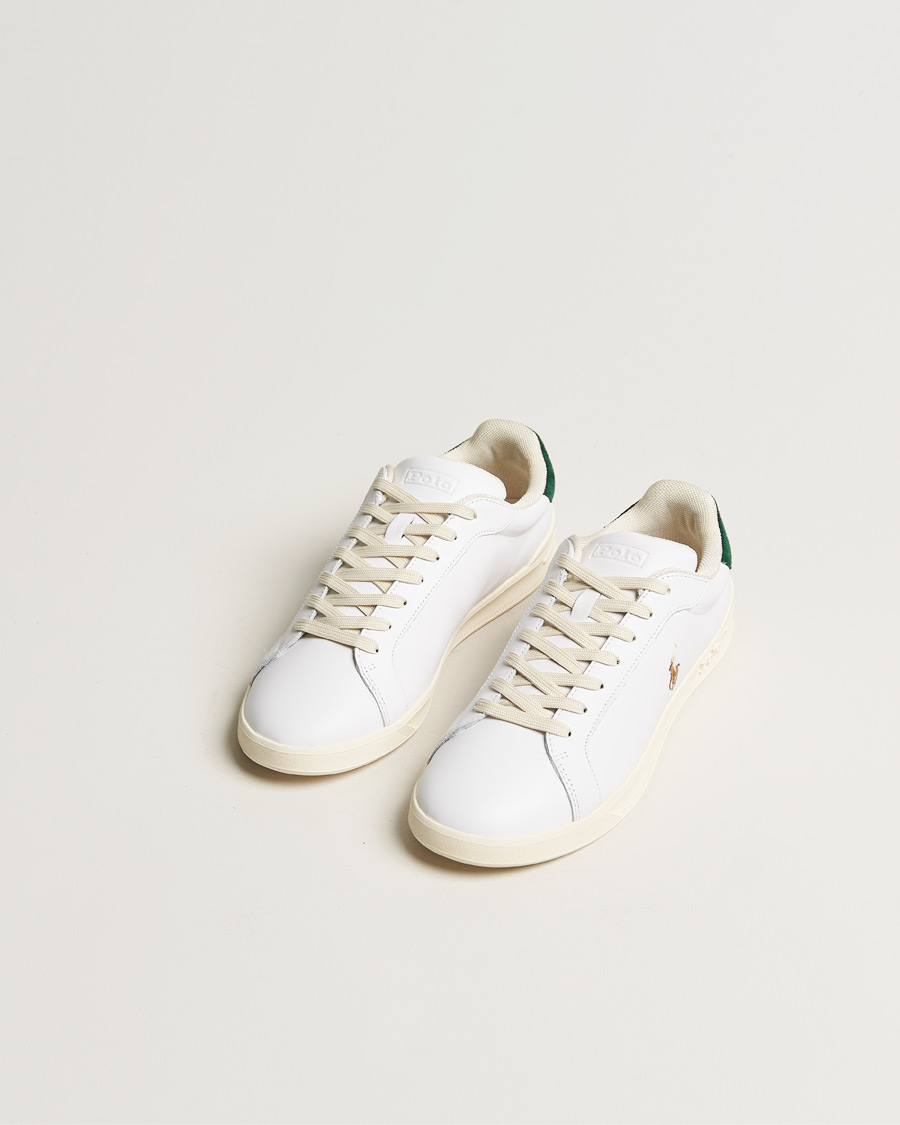 Mies | Matalavartiset tennarit | Polo Ralph Lauren | Heritage Court II Leather Sneaker White/College Green