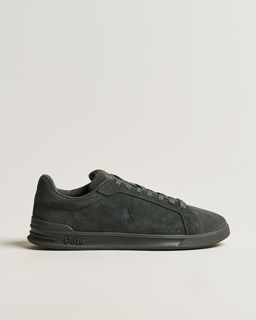 Mies | Polo Ralph Lauren Heritage Court II Suede Sneaker Charcoal Grey | Polo Ralph Lauren | Heritage Court II Suede Sneaker Charcoal Grey