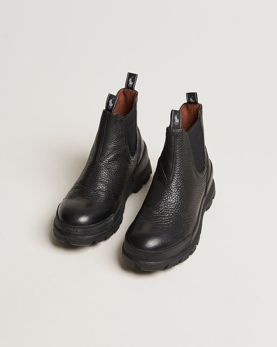 Mies | Polo Ralph Lauren Oslo Oiled Leather Chelsea Boot Black | Polo Ralph Lauren | Oslo Oiled Leather Chelsea Boot Black