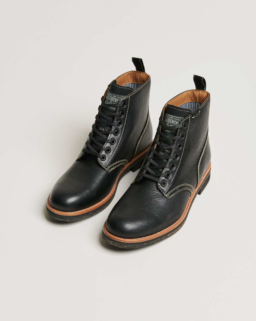 Mies | Polo Ralph Lauren RL Oiled Leather Boot Black | Polo Ralph Lauren | RL Oiled Leather Boot Black