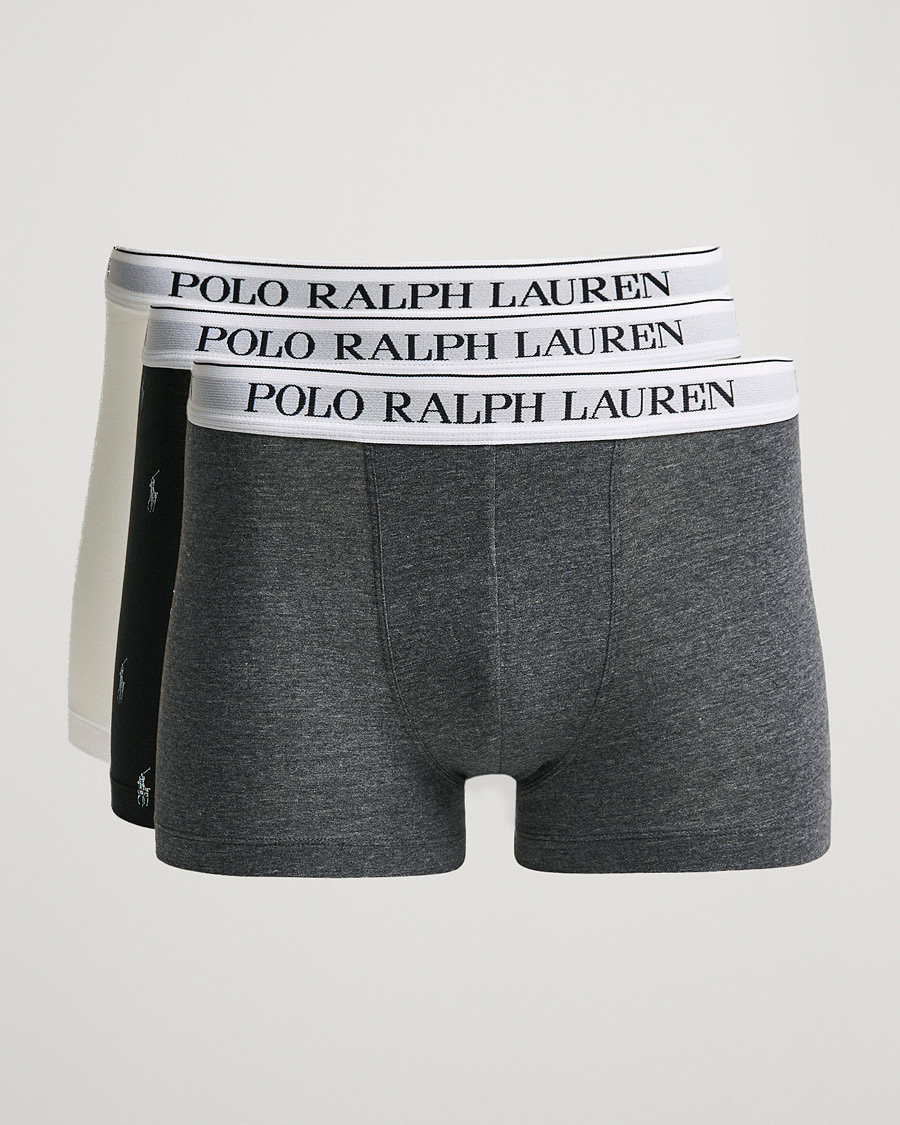 Miehet |  | Polo Ralph Lauren | 3-Pack Trunk White/Charcoal/Black Pony