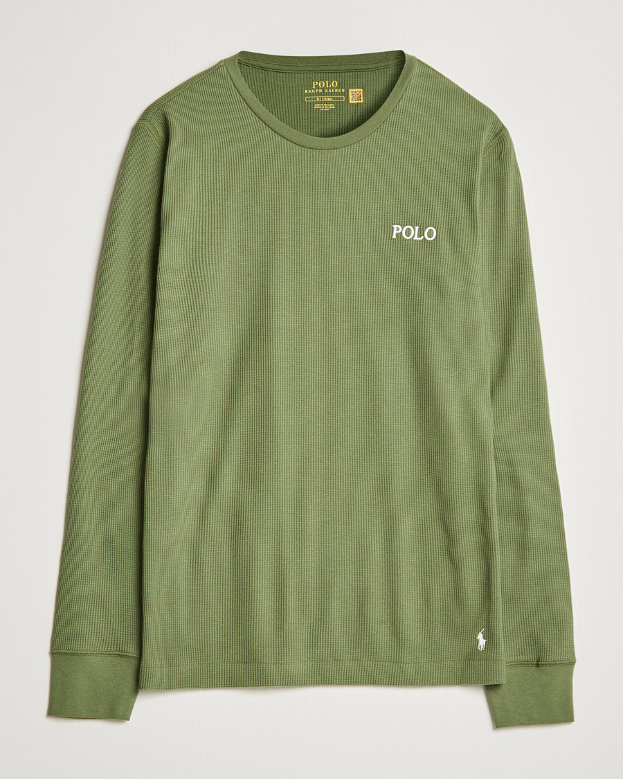 Mies | T-paidat | Polo Ralph Lauren | Waffle Long Sleeve Crew Neck Army Olive