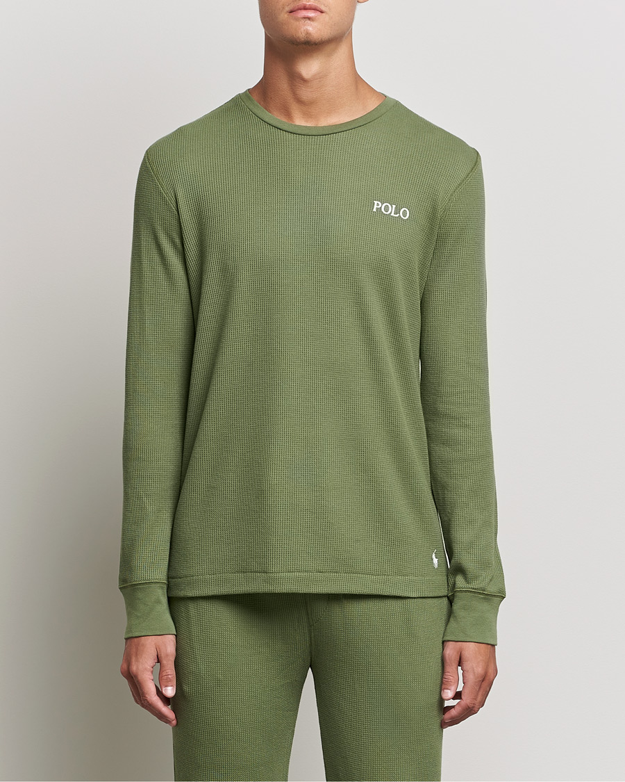 Mies | T-paidat | Polo Ralph Lauren | Waffle Long Sleeve Crew Neck Army Olive
