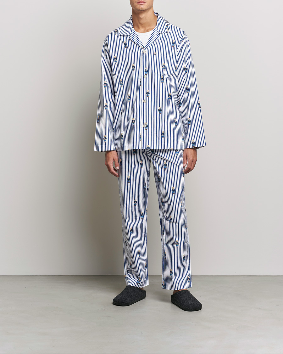 Mies | Yöpuvut | Polo Ralph Lauren | Bear Striped Pyjama Set Blue/White 