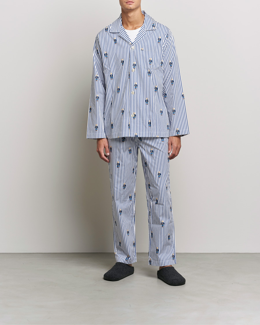 Mies | Yöpuvut ja kylpytakit | Polo Ralph Lauren | Bear Striped Pyjama Set Blue/White