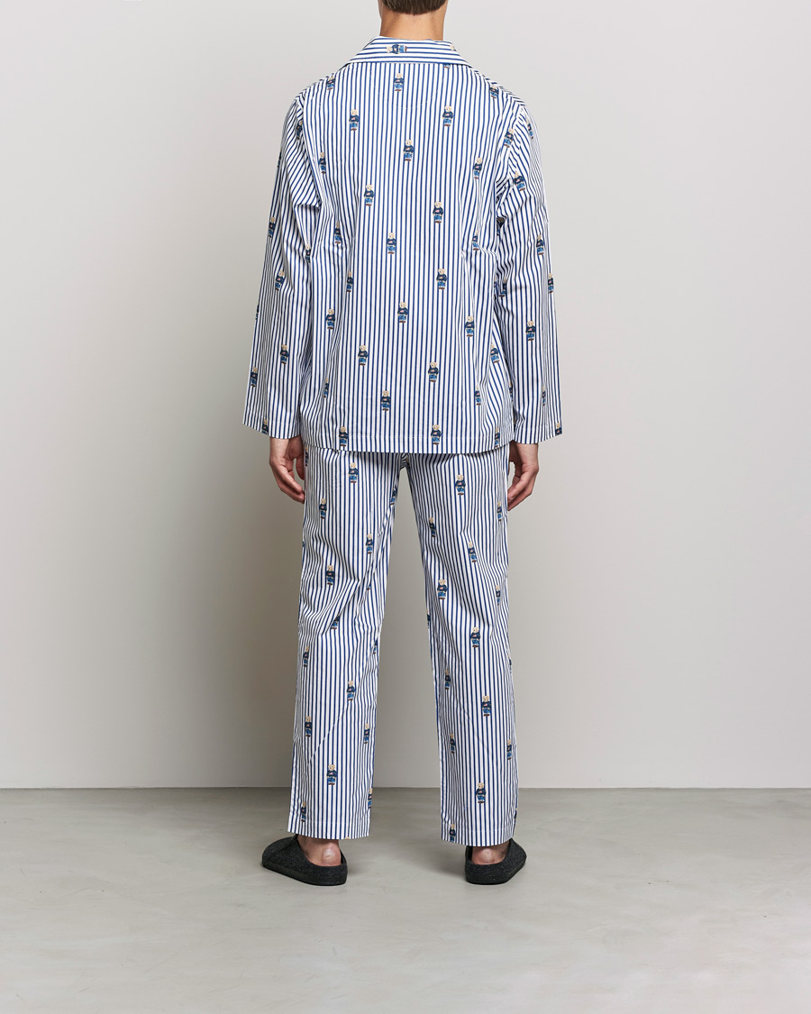 Mies | Yöpuvut ja kylpytakit | Polo Ralph Lauren | Bear Striped Pyjama Set Blue/White 