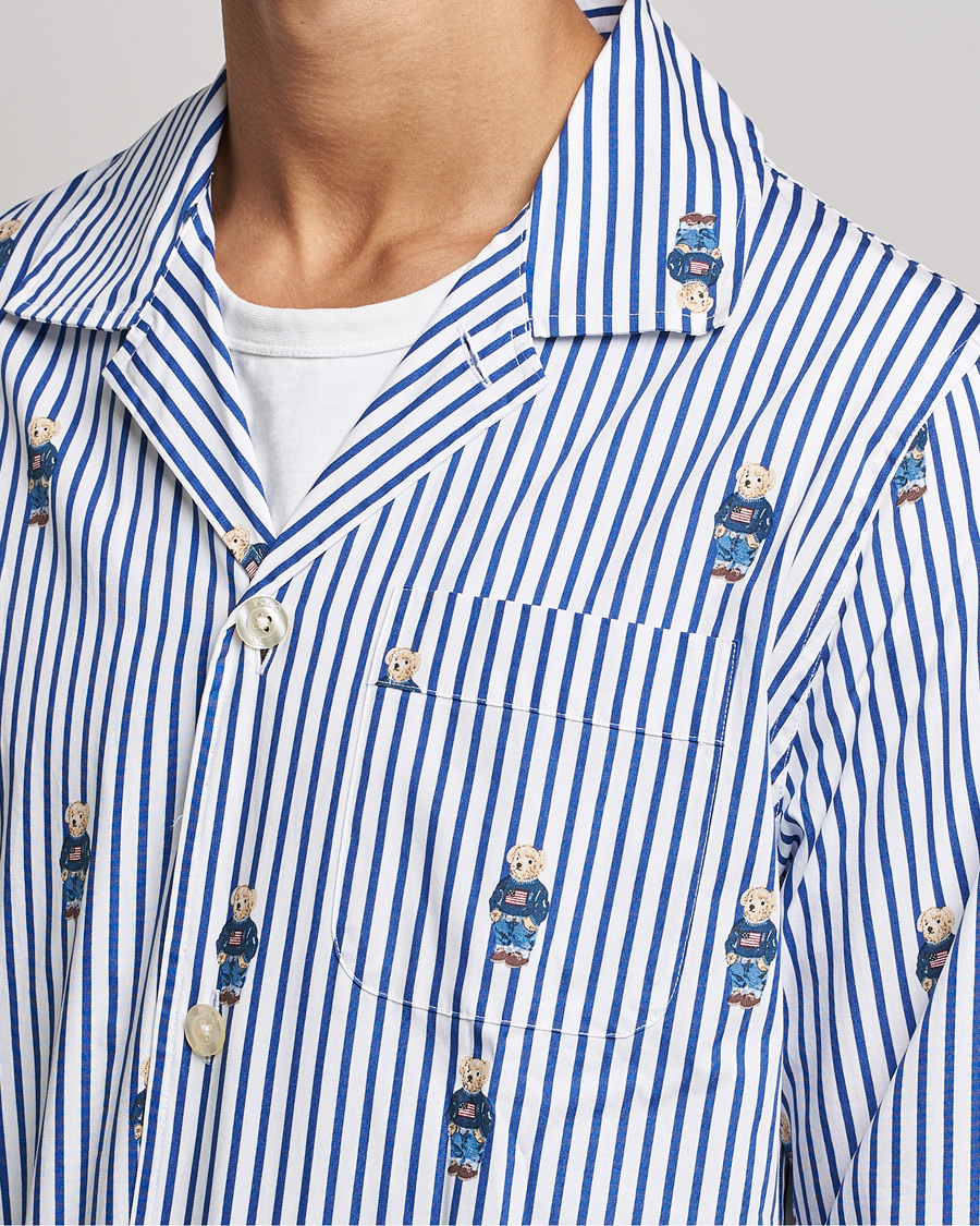 Mies | Yöpuvut ja kylpytakit | Polo Ralph Lauren | Bear Striped Pyjama Set Blue/White