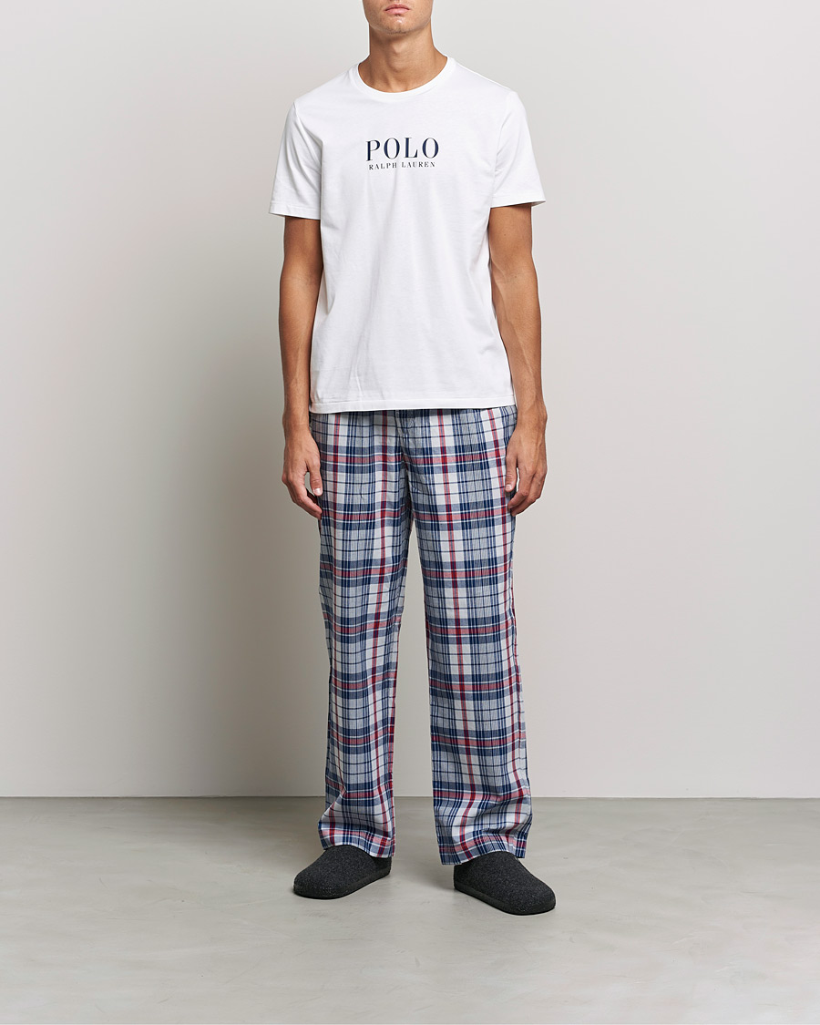 Mies | Yöpuvut ja kylpytakit | Polo Ralph Lauren | Cotton Checked Pyjama Set White/Red