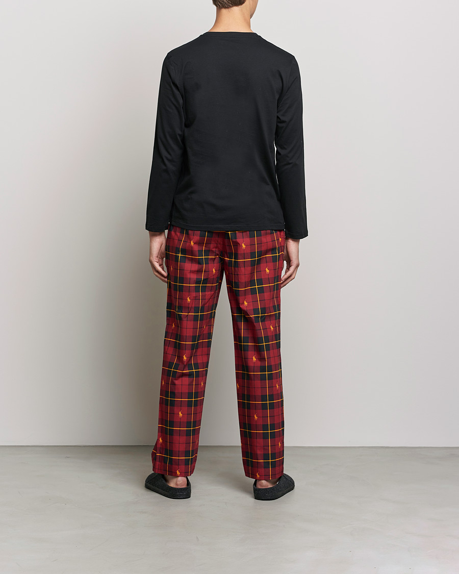 Mies | Yöpuvut ja kylpytakit | Polo Ralph Lauren | Cotton Checked Pyjama Set Black/Red