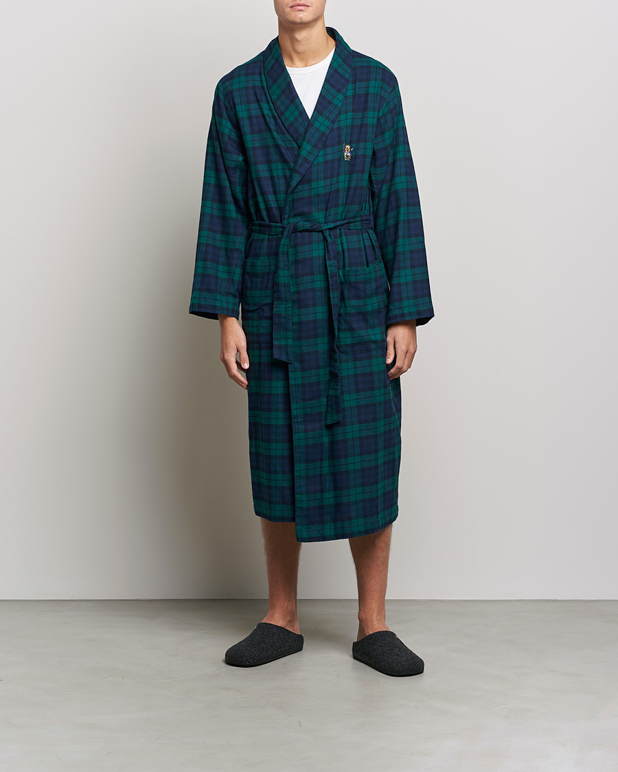 Mies | Yöpuvut ja kylpytakit | Polo Ralph Lauren | Flannel Checked Robe Blackwatch