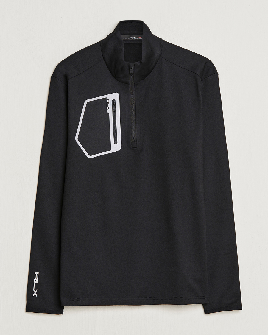 Mies | Puserot | RLX Ralph Lauren | Luxury Performance Jersey Half-Zip Black