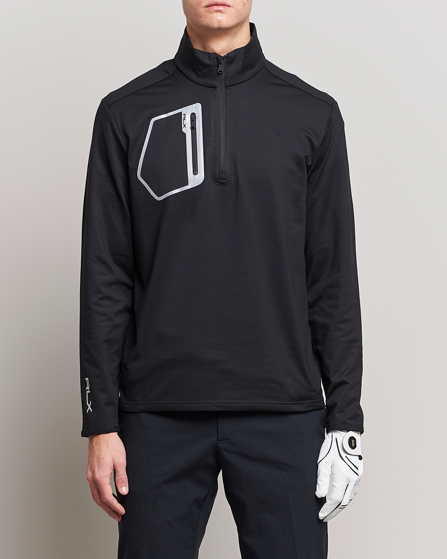 Mies | Puserot | RLX Ralph Lauren | Luxury Performance Jersey Half-Zip Black