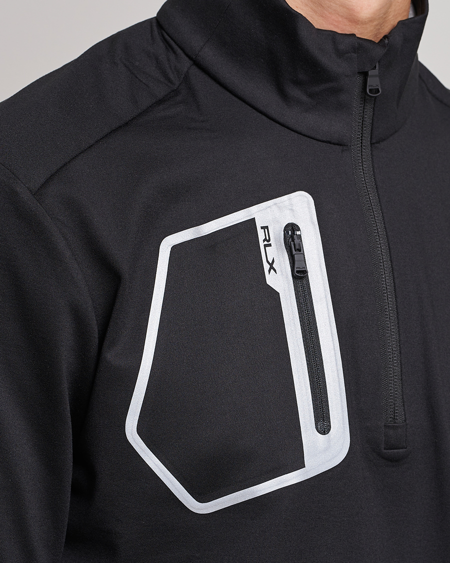 Mies | Puserot | RLX Ralph Lauren | Luxury Performance Jersey Half-Zip Black