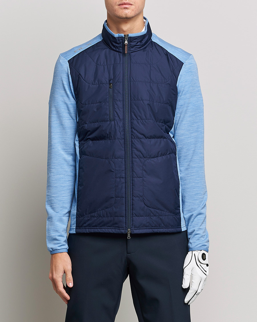 Mies |  | RLX Ralph Lauren | Performance Wool Full Zip Hybrid Sweater  Navy/Blue