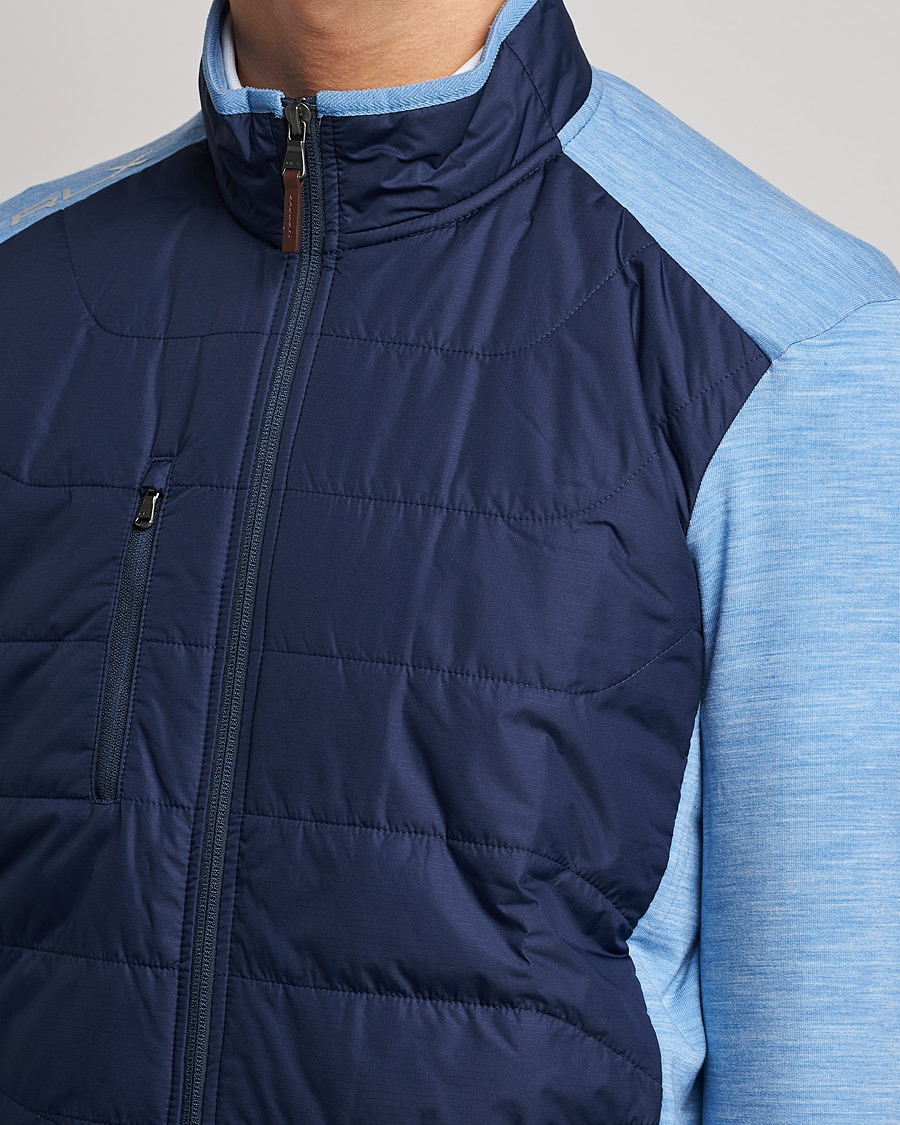 Mies | Puserot | RLX Ralph Lauren | Performance Wool Full Zip Hybrid Sweater Navy/Blue