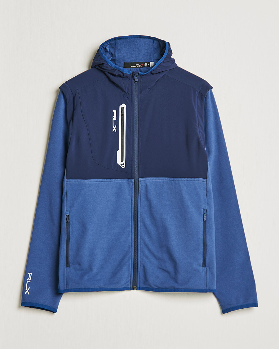 Mies | Puserot | RLX Ralph Lauren | Techy Terry Full-Zip Hoodie Light Navy/French Navy