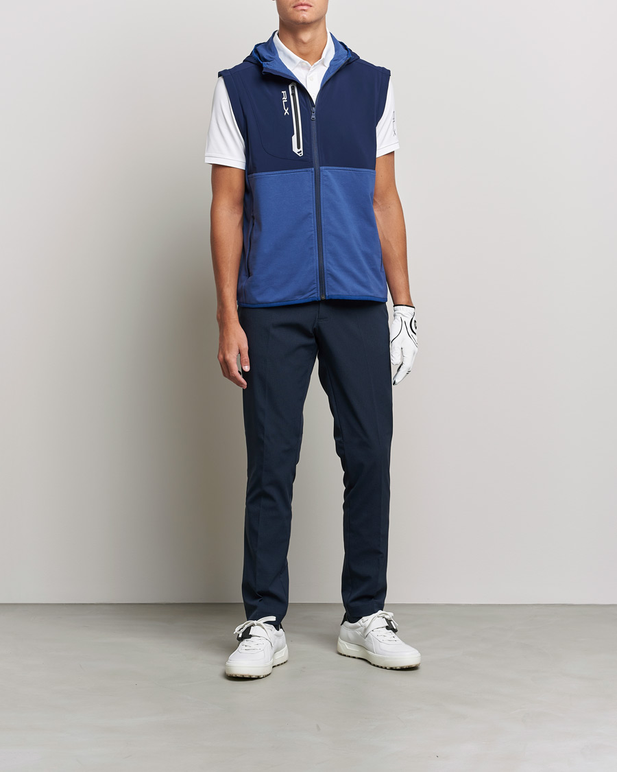 Mies | Puserot | RLX Ralph Lauren | Techy Terry Full-Zip Hoodie Light Navy/French Navy